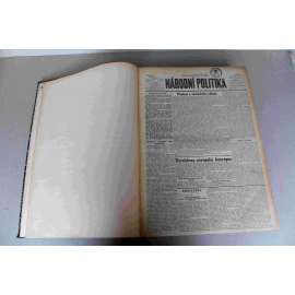 Národní politika 1932, roč. L (září-říjen) (noviny, deník, první republika, mj. Proces s čsl. haknkrajclery v Brně [Hitler], Závody - Masarykův okruh v Brně, Baťovo město ve Zlíně, Pro spolupráci s Polskem, President Masaryk o aktuálních otázkách)