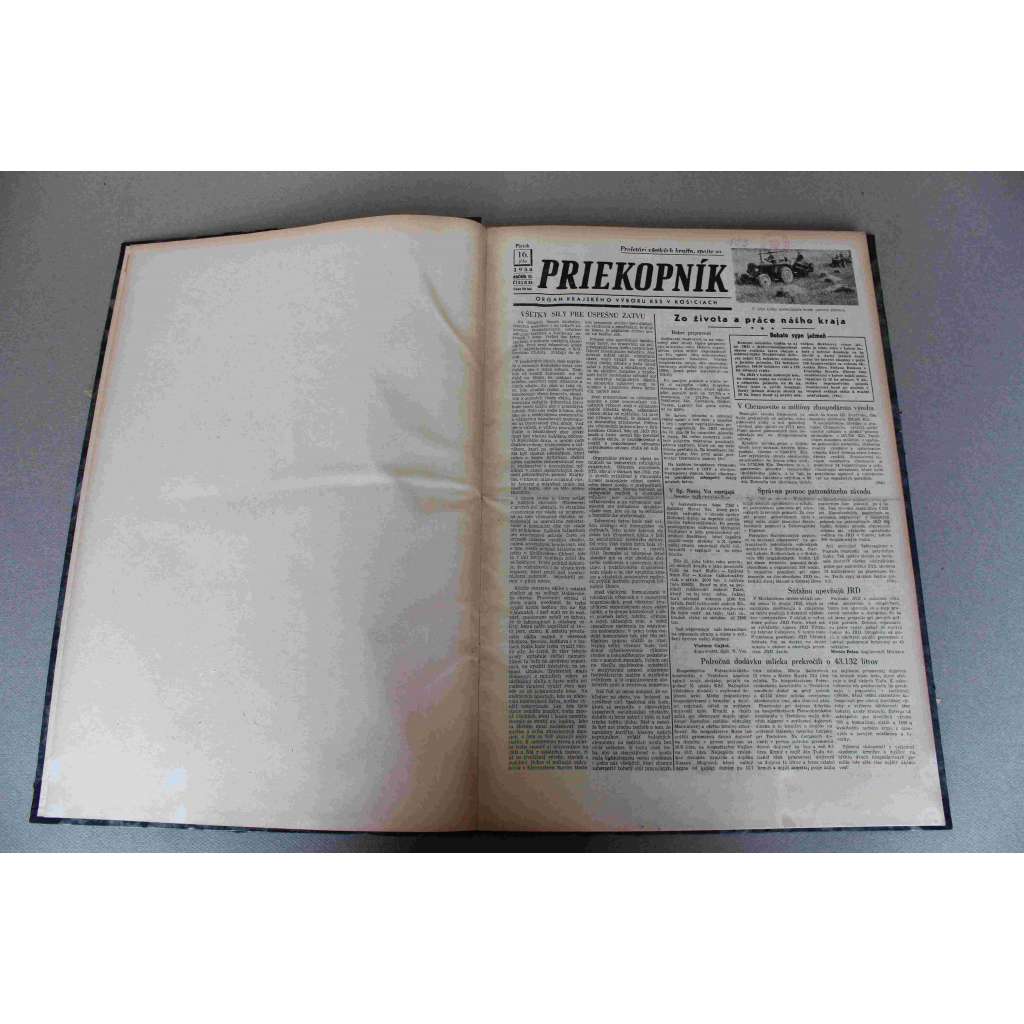 Priekopník. Týždenník krajského výboru KSS v Košiciach 1954, roč. III. (noviny, týdeník, komunismus, Košice, mj. V boji o zrno zvíťazili, Všetci na IV. filmvý festival pracujúcich, Volíme radostne - hlasy kandidátom NF, A. Zápotocký - 70 let)