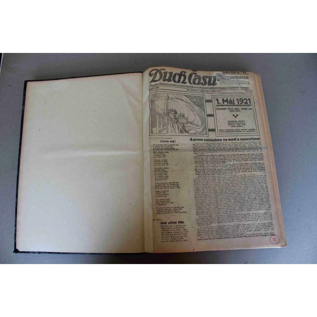 Duch Času. Časopis Československé sociální demokracie pro Moravu a Slezsko 1921, roč. XXIII. (Sociální demokracie, první republika, mj. Dělnická olympiada, POvstání v Horním Slezsku, Další Leninovy kompromisy, Hladomor - Rusko)