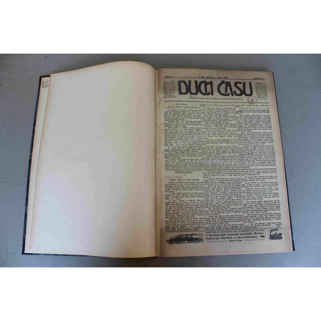 Duch Času. Časopis Československé sociální demokracie pro Moravu a obojí Slezsko 1908, roč. X. (noviny, Sociální demokracie, mj. Zdražování uhlí, Jazyková rovnoprávnost v Slezsku, Kralovražda v Portugalsku)