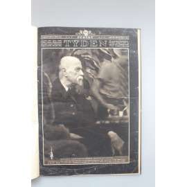 Pestrý týden 1937, roč. XII, č. 38 (časopis, první republika, aktuality, móda, sport, divadlo; Úmrtí T. G. Masaryk, Nově zařízená pražská kavárna; fotografie mj. i A. Hackenschmied; hlubotisk)