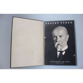 Pestrý týden 1937, 19.10. Im memoriam TGM (časopis, první republika, úmrtí Tomáš G. Masaryk, fotografie, hlubotisk)