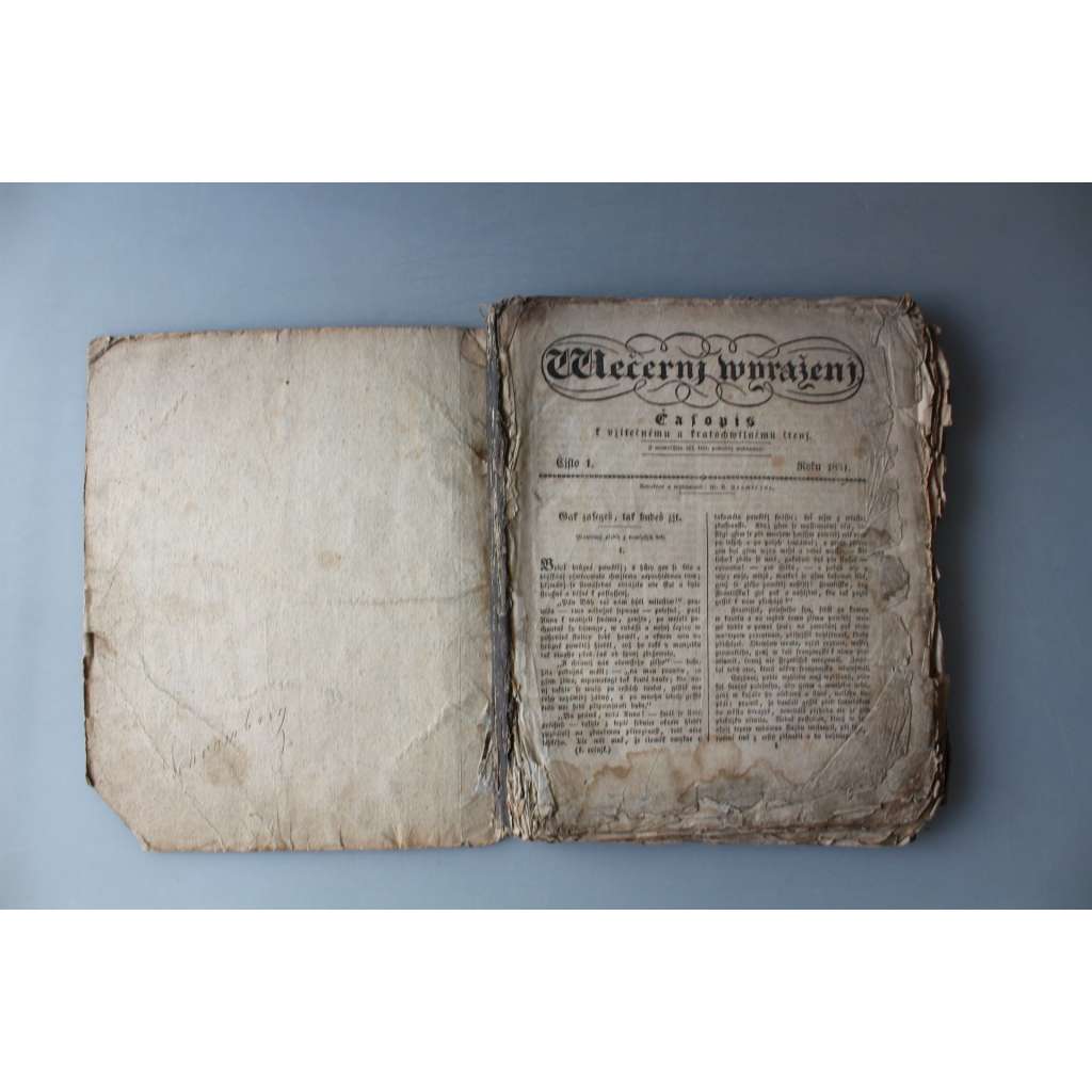 WEčernj wyraženj. Časopis k užitečnému a kratochvilnému čtení 1831 (Večerní vyražení, mj. Jak zaseješ, tak budeš žít; Panenské vězení na Hrubé Skále, Kouření tabáku v zemi Turecké, Ohnivá metla)