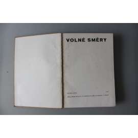 Volné směry 1937, roč. 33 (Umělecký měsíčník, malířství, sochařství, mj. V. Beneš - Corot; V. Nezval - Svět Henry Rousseaua; J. Urzidil - Umění Marca Chagalla; ilustrace: Filla, Gutfreund, Picasso, Špála, Toyen, Zrzavý)