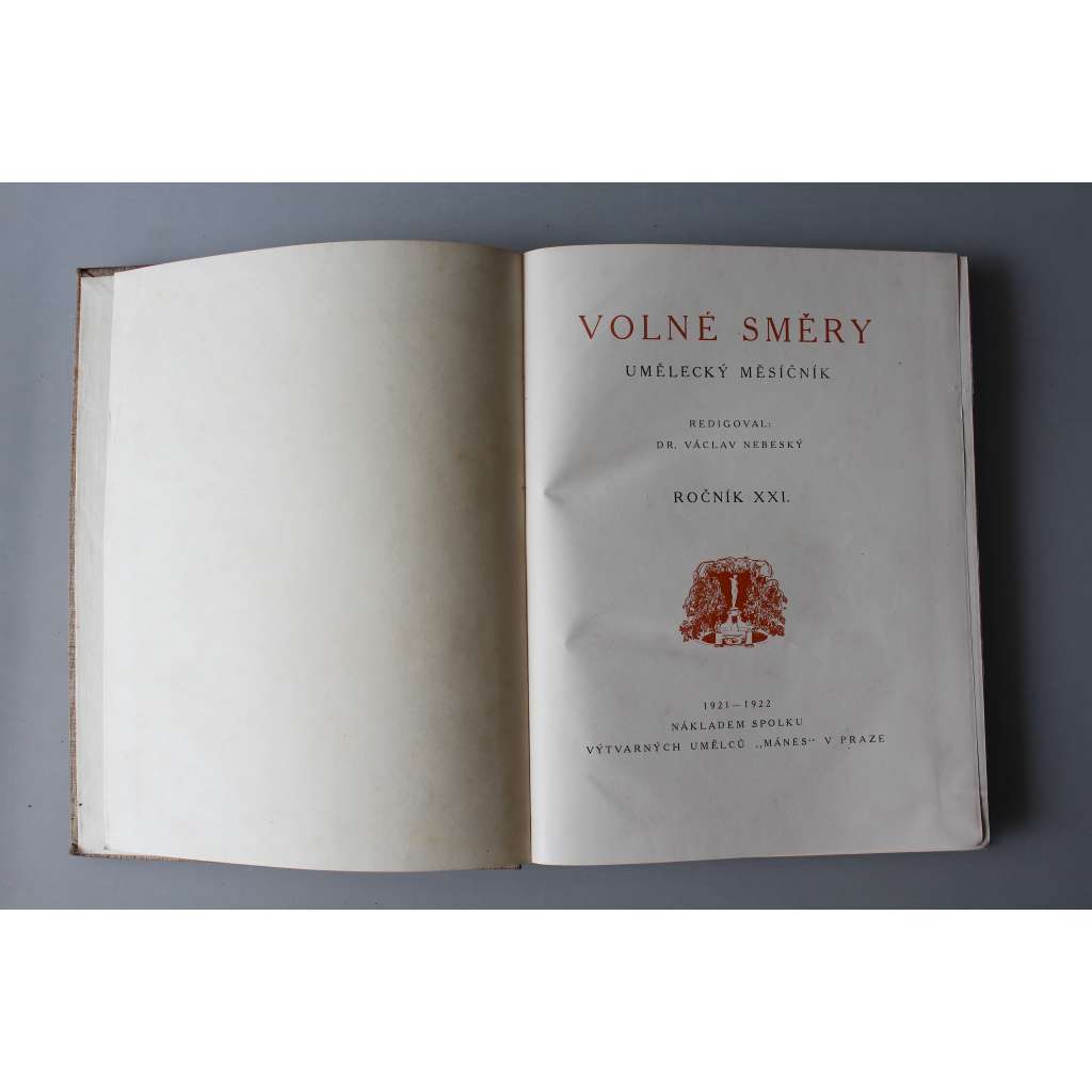 Volné směry 1921-1922, roč. 21 (Umělecký měsíčník, malířství, sochařství, mj. G. Braque - Myšlenky o malířství; Matisse u Ščukina; Jan Zrzavý - Barva; Munchova grafika; ilustrace Kremlička, PIcasso, Špála)