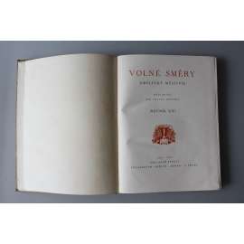 Volné směry 1921-1922, roč. 21 (Umělecký měsíčník, malířství, sochařství, mj. G. Braque - Myšlenky o malířství; Matisse u Ščukina; Jan Zrzavý - Barva; Munchova grafika; ilustrace Kremlička, PIcasso, Špála)