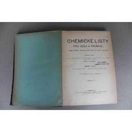 Chemické listy pro vědu a průmysl 1911. roč. 5 (časopis, chemie, mj. Jednoduchá zkouška na ketosy, O viskositě skla, Sušení brambor, Výroba piva, Aceton, O štěpení hydrazonů)