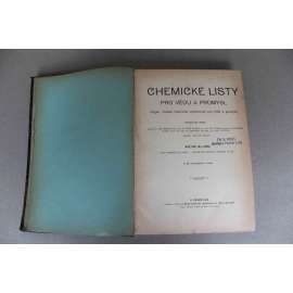 Chemické listy pro vědu a průmysl 1909. roč. 3 (časopis, chemie, mj. Umělé pryskyřice, Pokroky ve výrobě cementu, Rozbory uhlí, Smaltovny, Pivovarská škola v Plzni, Kakao, Čaj)