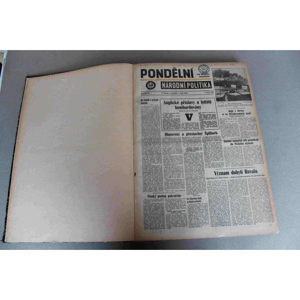 Národní politika 1941, roč. LIX (září-říjen) (noviny, deník, protektorát, druhá světová válka, mj. K obklíčení Petrohradu, Boj o Tobruk, Nové námořní a letecké úspěchy, Bitva u Kyjeva, Heydrich, Obsazování doněcké páve pokračuje)