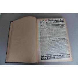 Robotnické noviny 1935, roč. 32 (červenec-září) (noviny, deník, první republika, Slovensko, mj. Henleinova strana trojským koňom, Nový teror v Juhoslávii, Göring vyhlásil vojnu katolíckej cirkvi, Italsko-habešský spor, Henleinovci)