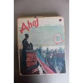 Ahoj. Ilustrovaný týdeník mladých 1942, roč. X (časopis, film, beletrie, kultura, protektorát, mj. Údolí ztracených duší [M. Novák], Nataša Gollová, Novákovic neděle [komiks], Adina Mandlová, Černá sépie, atentát- Heydrich, Heydrichiáda)