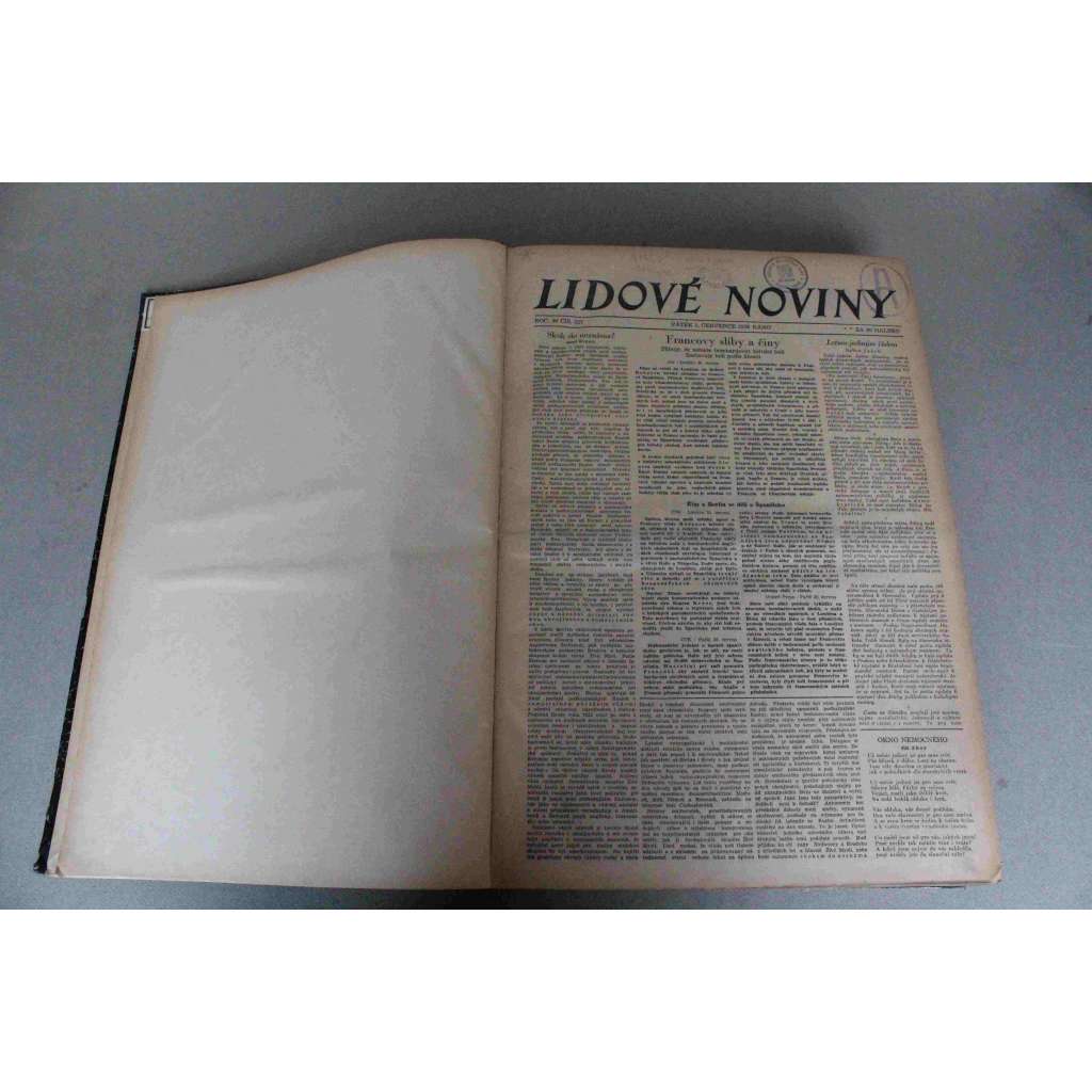 Lidové noviny 1938, roč. 46 (červenec-srpen) (deník, první republika, mj, Roosevelt proti diktátorům, E. Bass - Pozdrav sokolstvu [sokolský slet], Primátor Zenkl, Londýn jedná s Berlínem, Henleinovci budou vyjednávat)