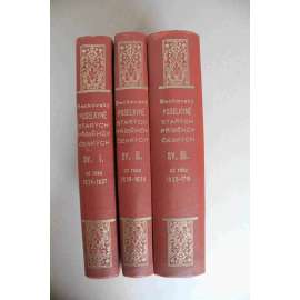 Poselkyně starých příběhův Českých, 3 svazky (edice: Dědictví sv. Prokopa) (České dějiny, kronika, mj. Volba krále Ferdinanda I. (Habsburkové), Maxmilián II., Rudolf II., Bílá hora, třicetiletá válka)