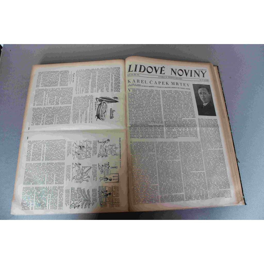 Lidové noviny 1938, roč. 46 (listopad-prosinec) (deník, druhá republika, mj. Zmenšené Československo, Vláda ruší ministerstva, Budoucí president republiky - Emil Hácha, Karel Čapek mrtev, Rudolf Beran)