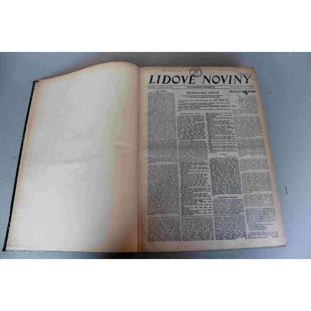 Lidové noviny 1939, roč. 47 (květen-červen) (protektorát, deník, druhá světová válka, mj. Sjednocený národ, Dohady na západě, Eliášova vláda u protektora [Neurath], Vojenská moc Itálie, Princ Pavel u Mussoliniho, Jiří Mahen - mrtev)