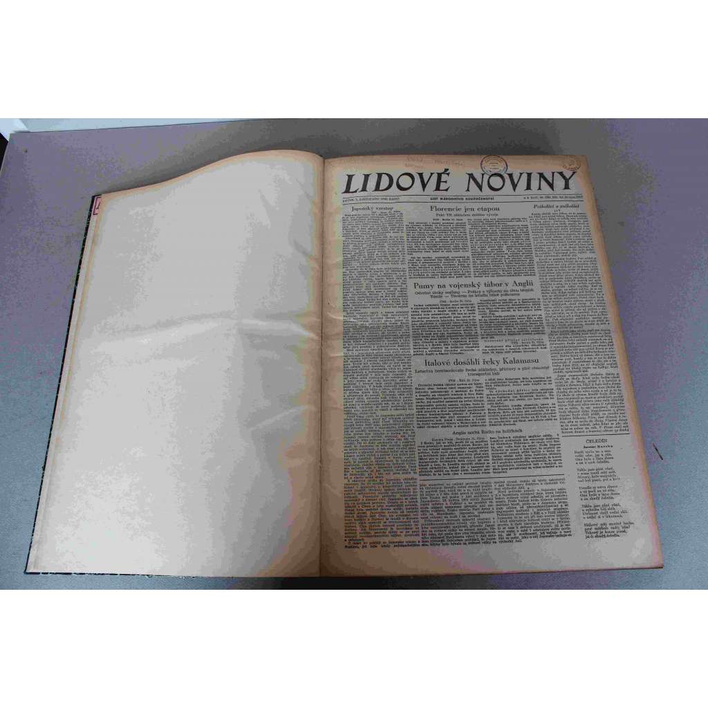 Lidové noviny 1940, roč. 48 (listopad-prosinec) (protektorát, deník, druhá světová válka, mj. Řecko poznává sílu italských zbraní, Bitva o Británii, Říšský maršál Goering, Goebbels v Praze, Molotov odjel do Berlina, Vůdcův velký projev k dělníkům)