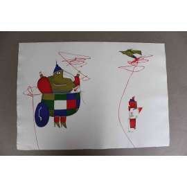 Květa Pacovská - serigrafie, grafika (kolorovaný tisk)