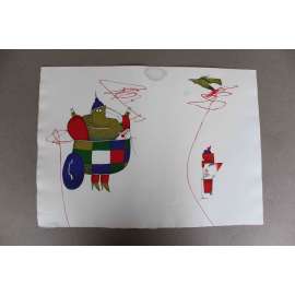 Květa Pacovská - serigrafie, grafika (kolorovaný tisk)