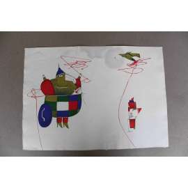 Květa Pacovská - serigrafie, grafika (kolorovaný tisk)