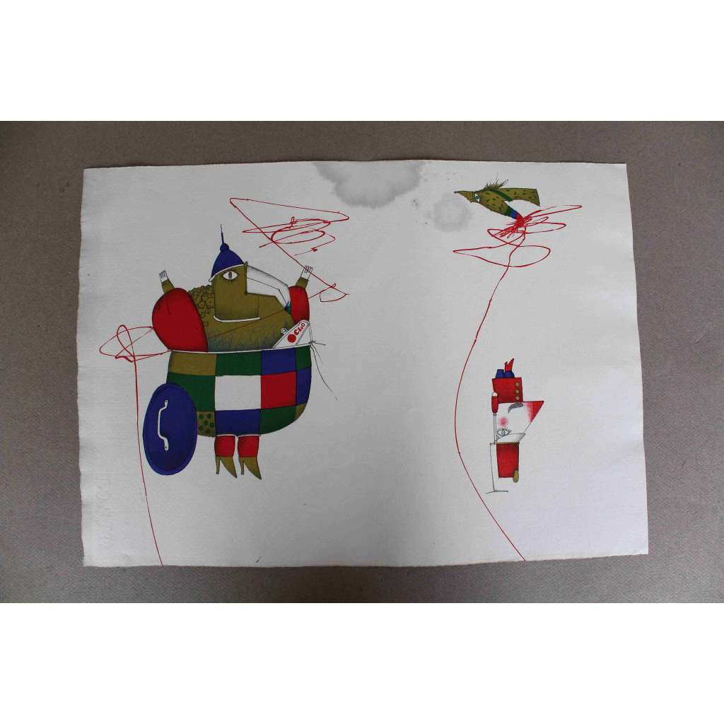 Květa Pacovská - serigrafie, grafika (kolorovaný tisk)