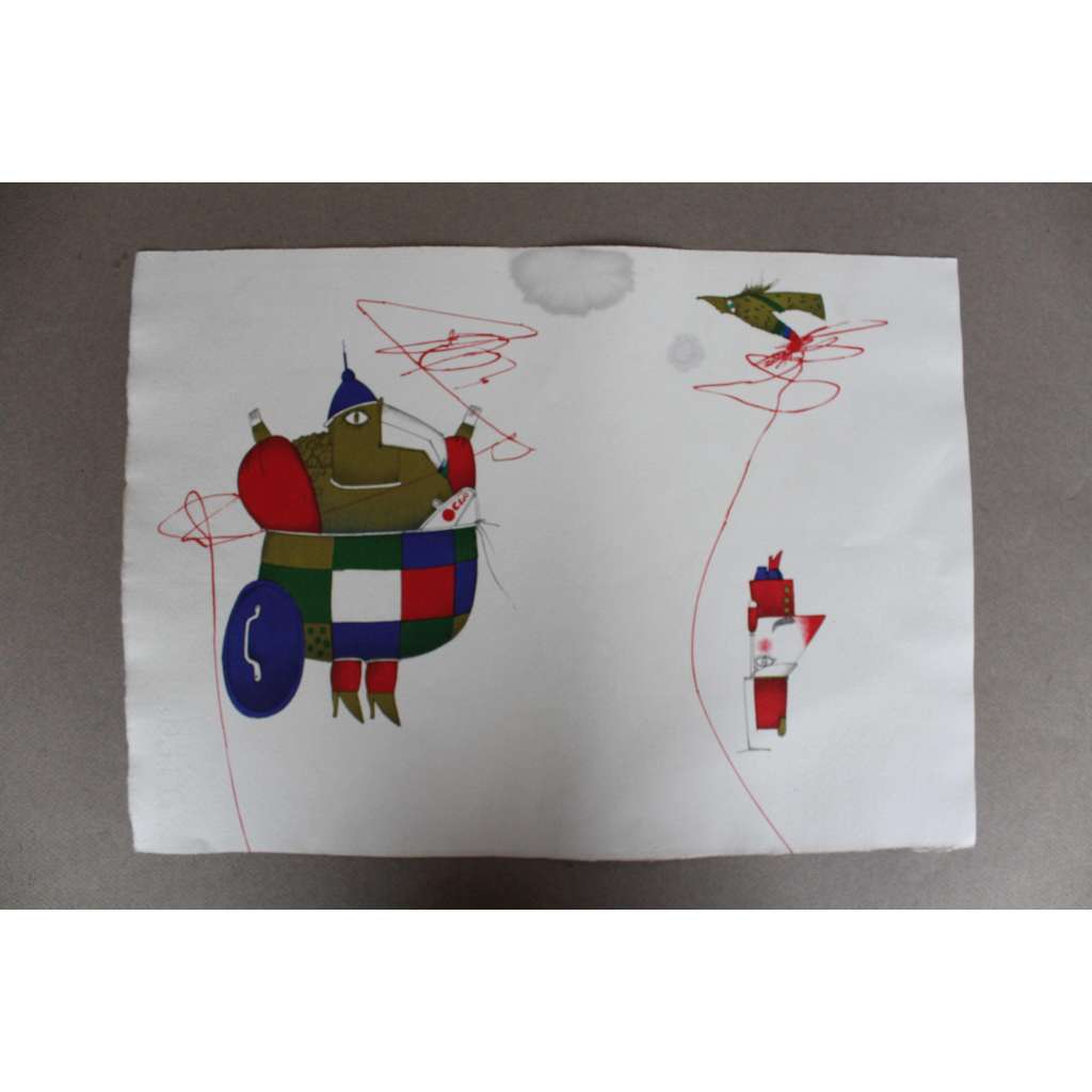 Květa Pacovská - serigrafie, grafika (kolorovaný tisk)