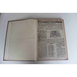 Týdenní kronika. List československého lidu 1920-1921, roč. VII (noviny, týdeník, první republika, mj. Vůdce národa [Masaryk], Arnošt Denis zemřel, Sčítání lidu a odluka církve od státu, Pryč od Říma, Letošní výročí 28. října)