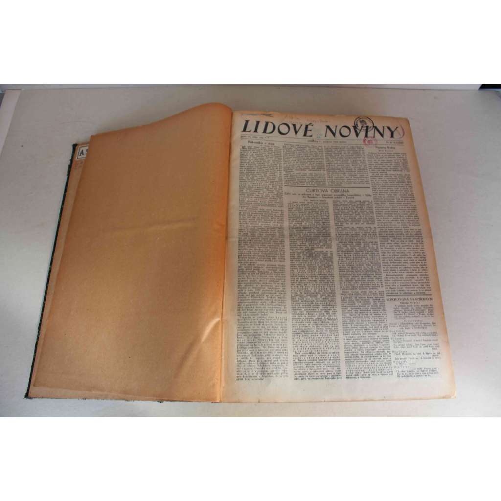 Lidové noviny 1931, roč. 39 (duben-červen) (deník, první republika, mj. Černý den Hitlerovců, Požár pardubského divadla, J. Čapek - Povídejme si, děti; Čech Čermák starostou Chicaga, Viktor Dyk - úmrtí, Vranovská přehrada)