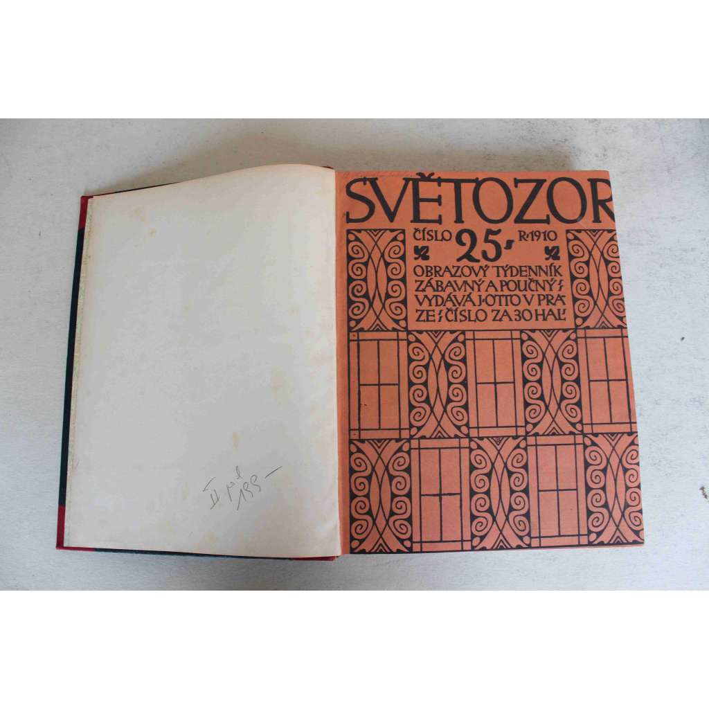 Světozor. Obrazový týdenník 1910 (časopis, fotografie, kultura, mj. Josef Kořenský, Pohřeb Karla Luegera, E. S. Vráz, Úmrtí král Edvard VII., Č. Zíbrt - Kresby K. Hranta z Polžic z pouti do Svaté země, František Josef v Bosně)