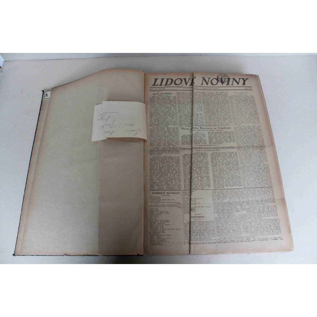 Lidové noviny 1921, roč. 29 (říjen-prosinec) (deník, první republika, mj. Pro samostatnou Bílou Rus, K. Čapek - Továrna na absolutno, K. Engliš - Úspory ve veřejné správě, Tříletí státu; Císař Karel odvezen do Galace, K. H. Borovský)