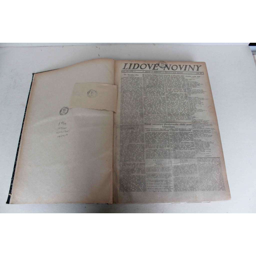 Lidové noviny 1921, roč. 29 (leden-březen) (deník, první republika, mj. Masaryk o bolševictví, Ernest Denis zemřel, Rakousko před úpadkem, Itálie anektovala Zadar, Politická nemov v Polsku [Pilsudski], Rusko a Anglie)