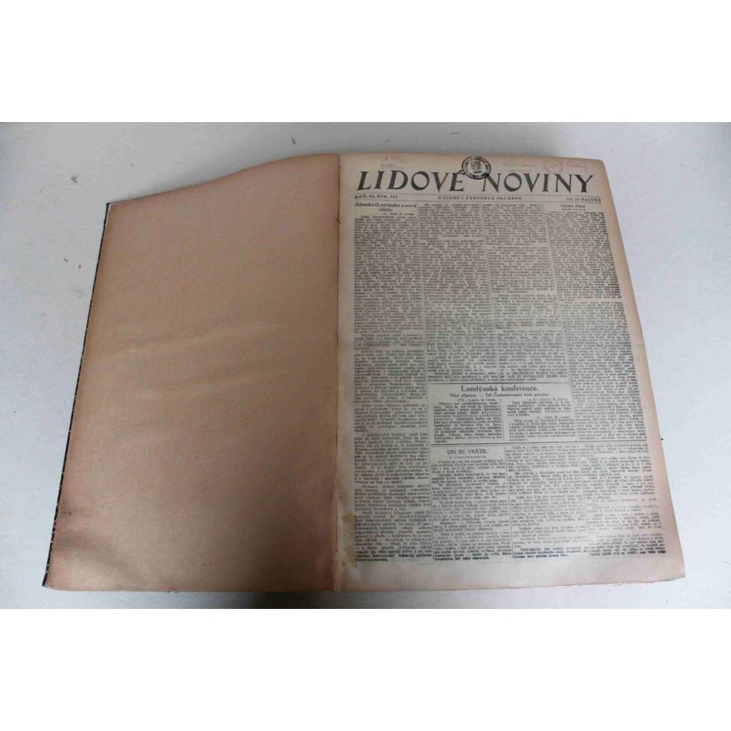 Lidové noviny 1924, roč. 32 (červenec-září) (deník, první republika, mj. Alsasko-Lotrinsko, Gdánsko a Polsko, Konference Malé dohody v Praze, K. Čapek - Anglické listy, Brněnské výstavní trhy, Válečné půjčky - Německo) Lidové noviny 1924, roč. 32 (červenec-září) (deník, první republika, mj. Alsasko-Lotrinsko, Gdánsko a Polsko, Konference Malé dohody v Praze, K. Čapek - Anglické listy, Brněnské výstavní trhy, Válečné půjčky - Německo)