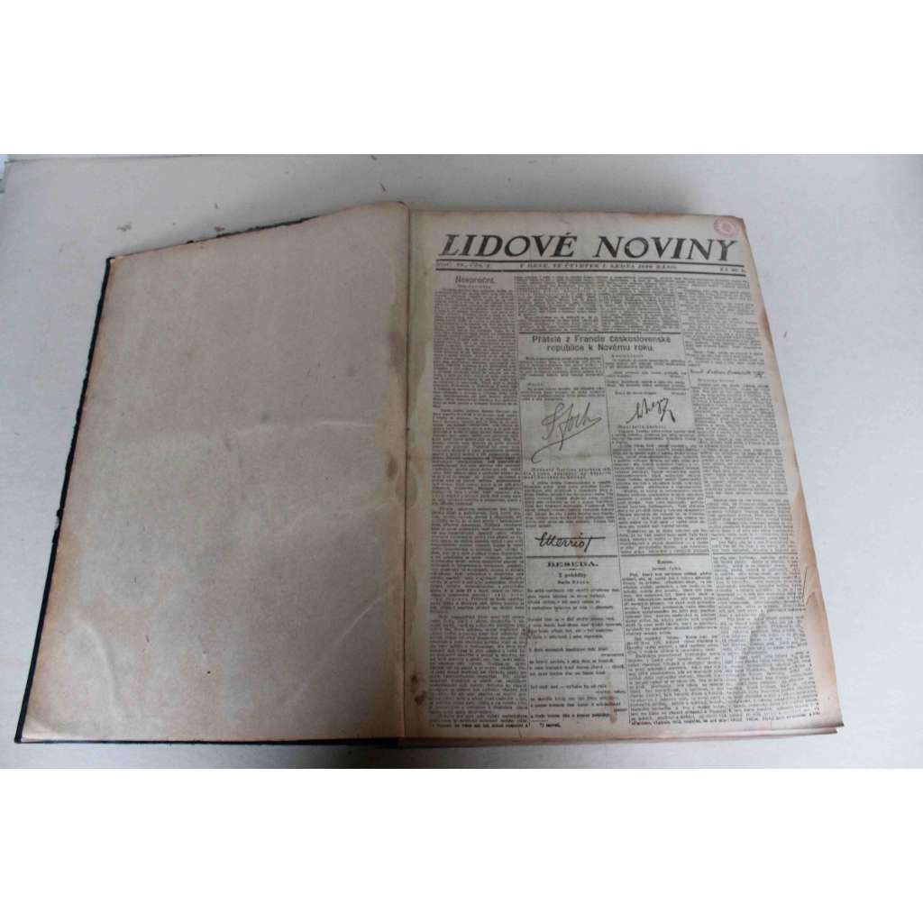 Lidové noviny 1920, roč. 28 (leden-březen) (deník, první republika, mj. Těšínsko připadne ČSR, Hlučínsko, 1200000 Arménů povražděno, Dopisy císaře Viléma caru Mikuláši, Rudé vojsko o Černého moře, Šlesvik se vrací Dánsku, Stávka na ostravsku) Lidové noviny 1920, roč. 28 (leden-březen) (deník, první republika, mj. Těšínsko připadne ČSR, Hlučínsko, 1200000 Arménů povražděno, Dopisy císaře Viléma caru Mikuláši, Rudé vojsko o Černého moře, Šlesvik se vrací Dánsku, Stávka na ostravsku)