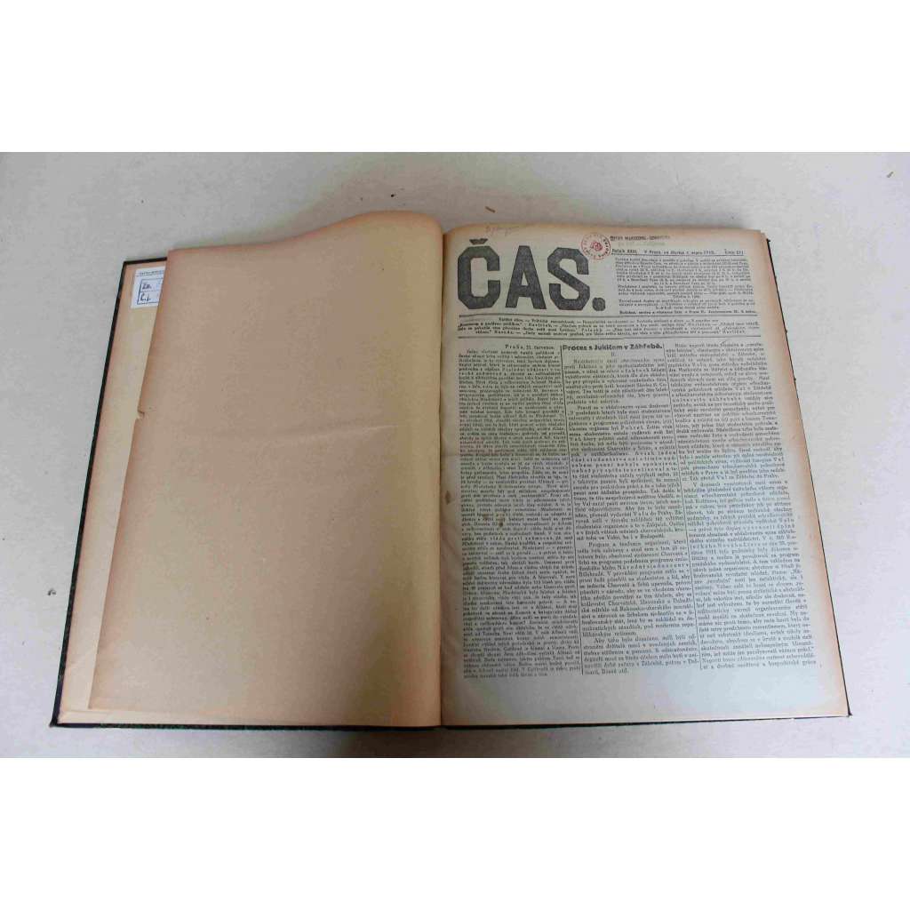 Čas. List věnovaný veřejným otázkám (srpen) 1912, ročník XXVI [noviny, deník realistů - Herben, Masaryk, Cyril Dušek ad., mj. Národnostní vývoj Manětínska, Válka Itálie s Tureckem, Vyrovnání v Českých Budějovicích, Ukrajina, Vsetín)