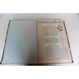 Svobodné noviny 1945, roč. 1 (květen-září) (deník, pův. Lidové noviny, druhá světová válka, mj. Rudý prapor nad Berlínem, Dönitzova vláda už neexistuje, Presidentův zápas a vítězství [Beneš], Lidice, Vysoké školy se otevírají, K. H. Frank zase v Praze)