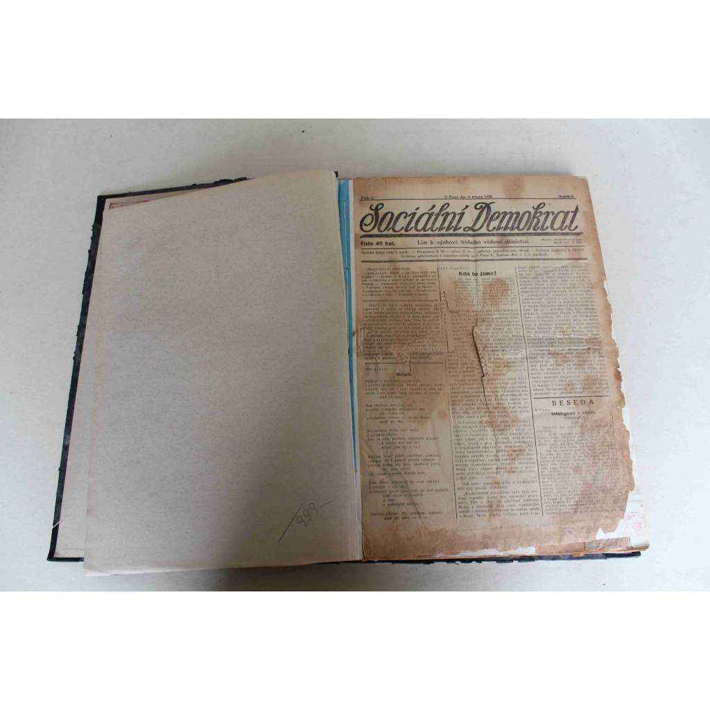 Sociální Demokrat 1920, roč. II. (březen-prosinec) (noviny, deník, první republika, mj. Polský útok na sovětové Rusko, Pravda o sovětovém Rusku, Ze Sibiře, R. Bechyně a Mělník, Český národ a komunism)