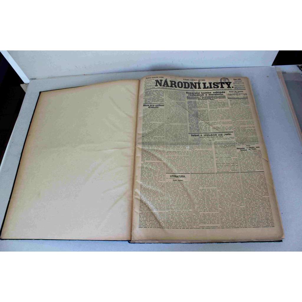 Národní listy 1922, roč. 62 (září-říjen) (noviny, deník, první republika, mj. Řeč Tomáše Bati k závodním výborům v jeho továrnách, Servác Heller úmrtí, Co chtějí fascisté [Mussolini], Řecká katastrofa [Válka Turecko-řecká], V den osvobození)