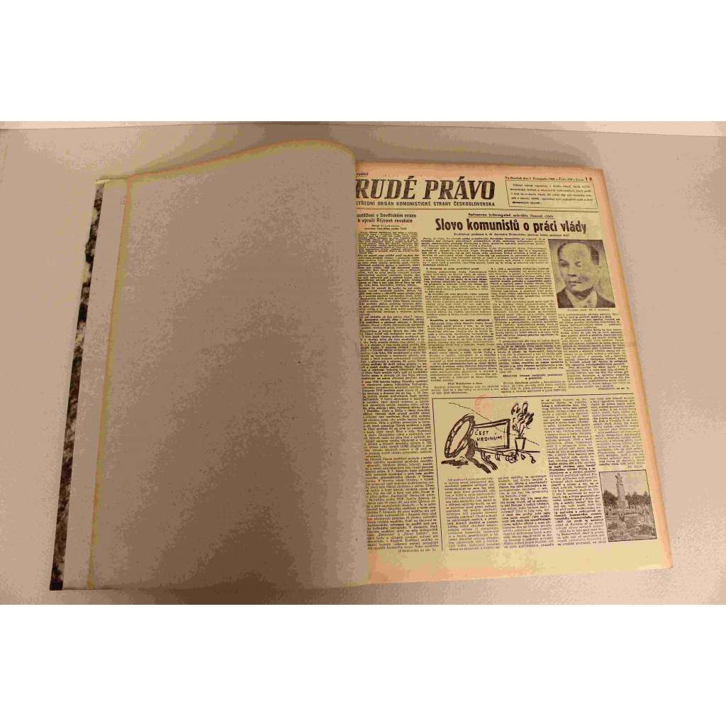 Rudé právo 1945 (listopad-prosinec) (deník, druhá světová válka, komunismus, mj. Aby zestátnění bylo požehnáním, Košický vládní program, Jan Šverma, R. Slánský - Další rozvoj naší demokratické a lidové revoluce, Váleční zločinci před soudem v Norimberku)