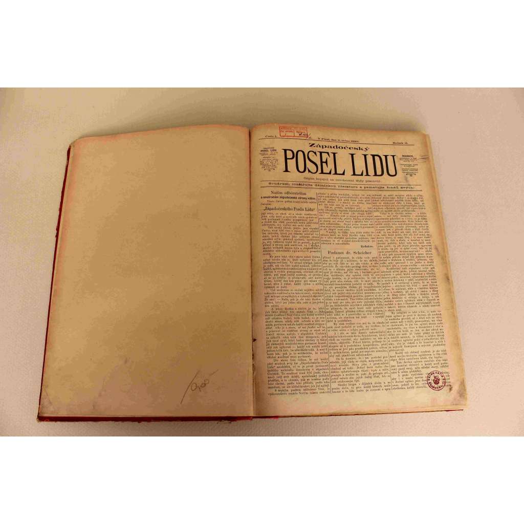 Západočeský posel lidu 1895, roč. II. (leden-prosinec) (časopis, Plzeň, politika, mj. Z Rokycan do okolí, Vánoce a 1. květen, Jsme v Plzni a to znamená mnoho!, Bohatství a chudoba v Anglii, Revoluce a sociální opravy)