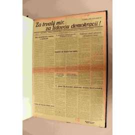 Za trvalý mír, za lidovou demokracii. Orgán Informačního byra komunistických stran 1949 (časopis, KSČ, komunismus, mj. Dílo Leninovo je nesmrtelné, Konference SED, Výročí února 1948, Tito - Jugoslavie, Mao Ce Tung)