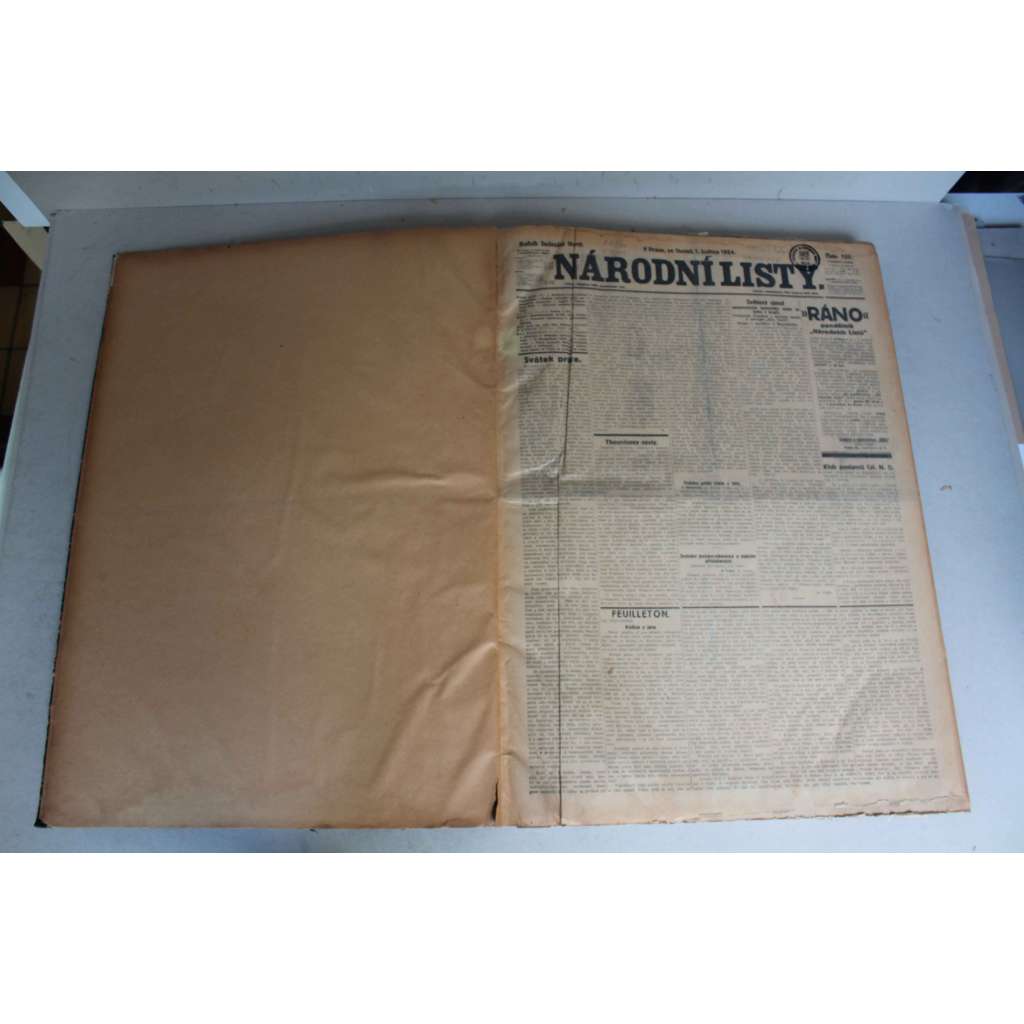 Národní listy 1924, roč. 64 (květen-červen) (noviny, deník, první republika, mj. Svátek práce, Památce Štefánikově, Před volbami Francie, Porady Mussoliniho s Benešem, Náš vzduch - naše moře, Benzinová aféra před soudem)