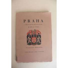 Praha v barevných dřevorytech Karla Vika (Praha, historie, Pražský hrad, Malá Strana, Staré Město; barevný dřevoryt Karel Vik)