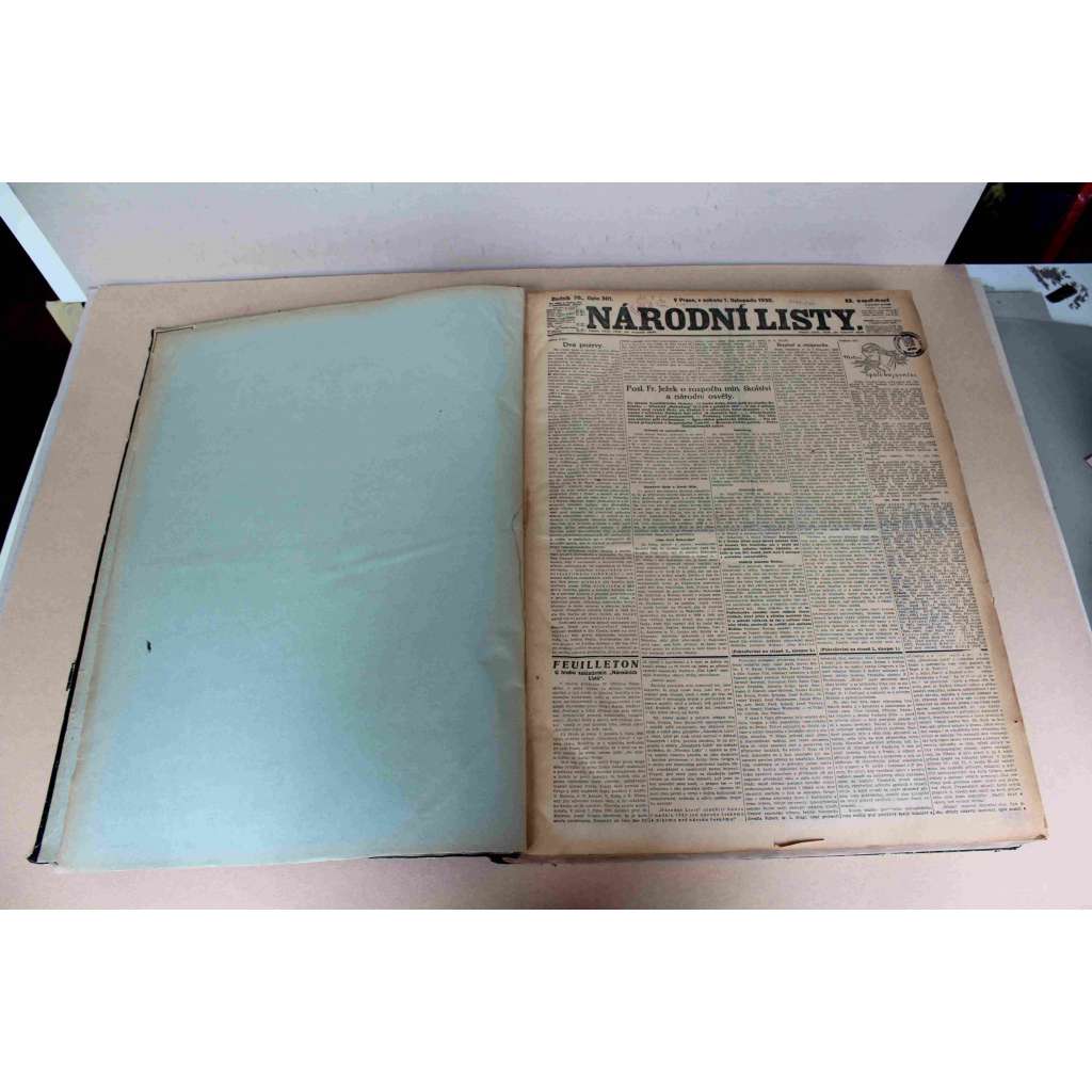 Národní listy 1930, roč. 70 (listopad-prosinec) (noviny, deník, první republika, mj. Náš vojenský rozpočet, Hoover byl poražen, Ústí nad Labem, Sesuv půdy Lyon, Sčítání lidu, Sovětský proces s odpůrci Stalinova režimu, Pardubický kraj)