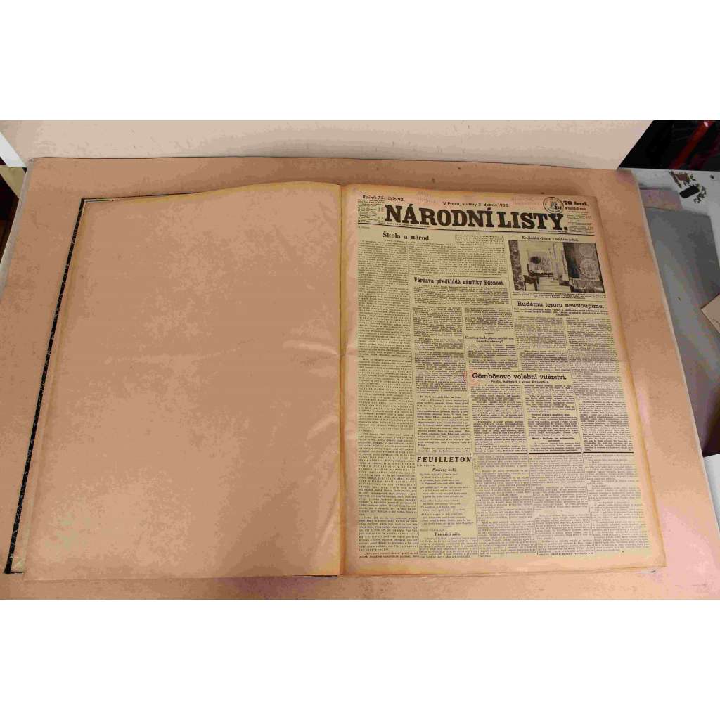 Národní listy 1935, roč. 75 (duben-červen) (noviny, deník, první republika, mj. Francie posílá vojsko k hranicím, Německo hlásí smířlivý obrat, Německo odsouzeno Radou, Henlein, Generál Göring na cestách, Volby 1935)