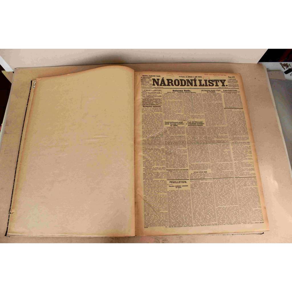 Národní listy 1926, roč. 66 (září-říjen) (noviny, deník, první republika, mj. 28. říjen 1918-28. říjen 1926, Interview presidenta republiky v Prager Tagbalttu [Masaryk], Největší skandál v dějinách české politiky [Stříbrný], Mussolini - atentát)