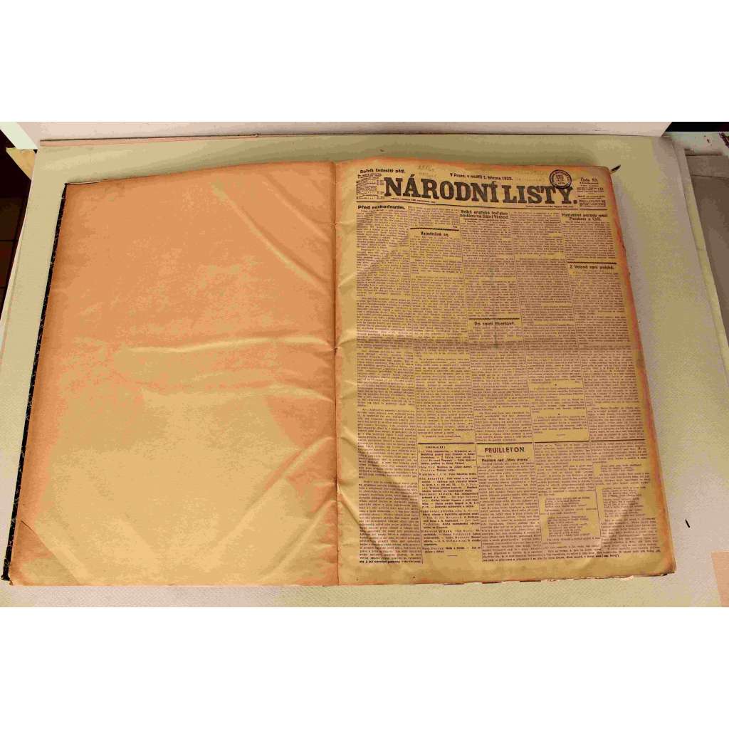 Národní listy 1925, roč. 65 (březen-duben) (noviny, deník, první republika, mj. Prudký útok německých nacionálů, O národnostních poměrech na Podkarpatské Rusi, Rozprava o Národní bance, Atentát v Sofijské katedrále, Mussolini pro silnou armádu)