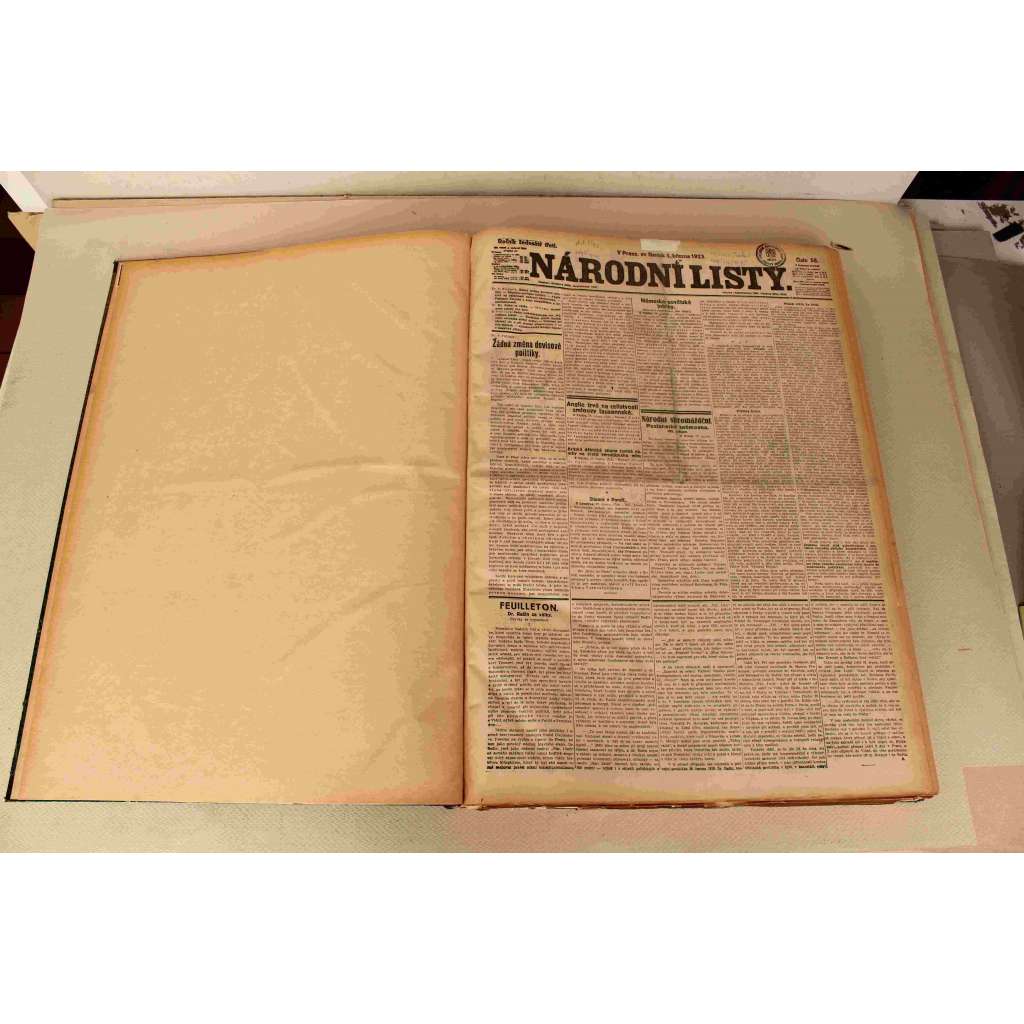 Národní listy 1923, roč. 63 (březen-duben) (noviny, deník, první republika, mj. Dr. Rašín za války [úmrtí a tryzna], Mannheim obsazen Francouzi, Mussolini, Turci nabízejí spojencům novou konferenci, Bachmač, Selské Rusko, Krise Německa)