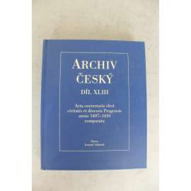 Archiv český XLIII - Acta Correctoris cleri civitatis et diocesis Pragensis annis 1407-1410 comparata (katolická církev, Praha, dokumenty, archiválie, církevní právo, regesta, pomocné vědy historické