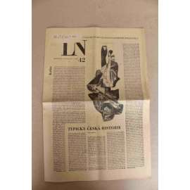 Literární noviny 1965, roč. XIV. (týdeník, literatura, kultura, umění, mj. j. Padrta - Typicky česká historie; M. Jankovič - Spor o Švejka?, Avantgarda znovu aktuální; G. Grass - Řeč o samozřejmém; K. Wagenbach - Který Zámek je Kafkův [Kafka])
