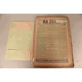Na zdar! 1924, roč. XXX (noviny, týdeník, hornictví, mj. Bratské pokladny a sociální pojištění, Kladensko, Severní Čechy, Kterak komunisté hájí zájmy horníků, Explose plynů na jámě Gabriele v Karviné, Otázka staropensistů)