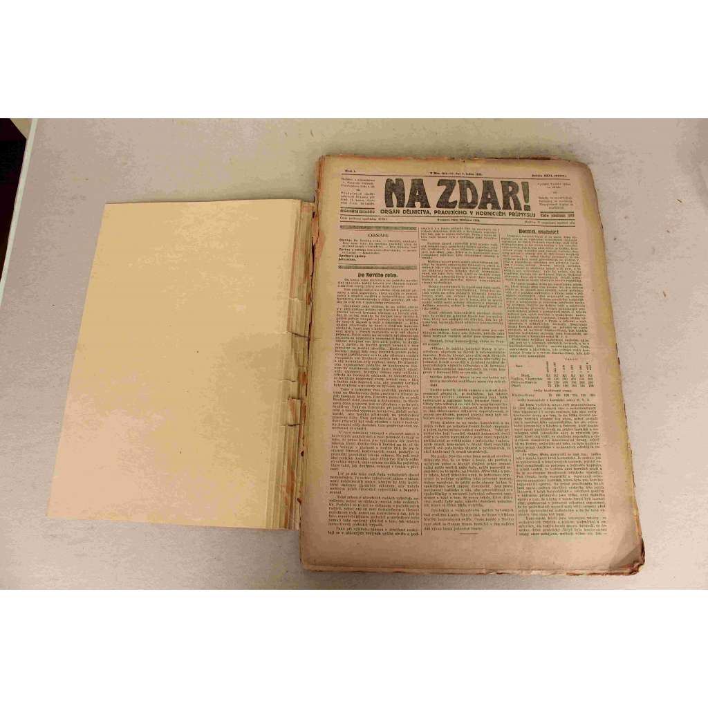 Na zdar! 1925, roč. XXXI (noviny, týdeník, hornictví, mj. Kladensko, Rosicko,Třídní boj!, Komunism a my horníci, Komunisté na Ostravsku podali majitelům dolů nové mzdové požadavky, Stávka na Ostravsku)